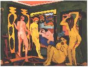 Bathing women in a room